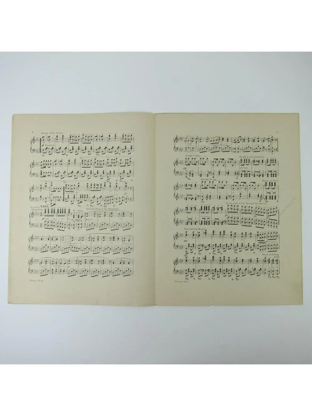 Sheet Music The Burning Of Rome March Two Step E.T. Paull Music Co. Antique 1903